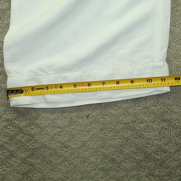 LANE BRYANT Size 14-16 White Smocked Waisted Drawstring Linen Blend Pants - Picture 5 of 7